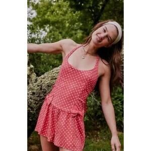 Free People polka dot halter romper - size XS